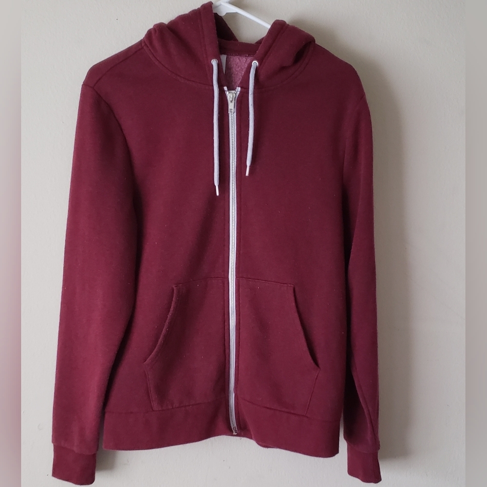 American Apparel Maroon Hoodie Jacket